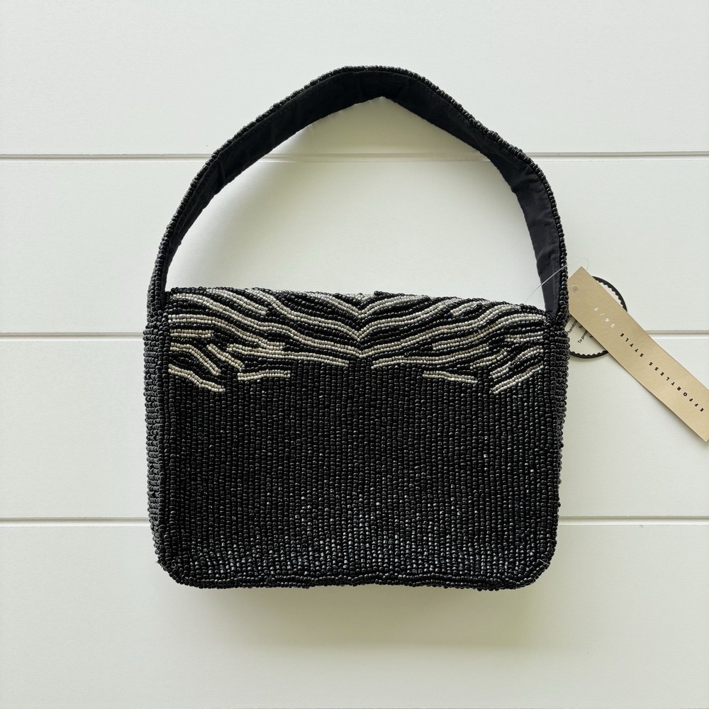 Viral Tik Tok Animal Print Zebra Beaded Bag - Picture 8 of 13